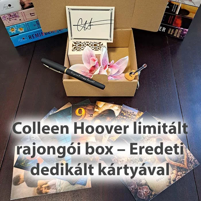 colleen hoover limitált rajongói box – eredeti dedikált kártyával