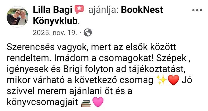 booknest visszajelzés lilla
